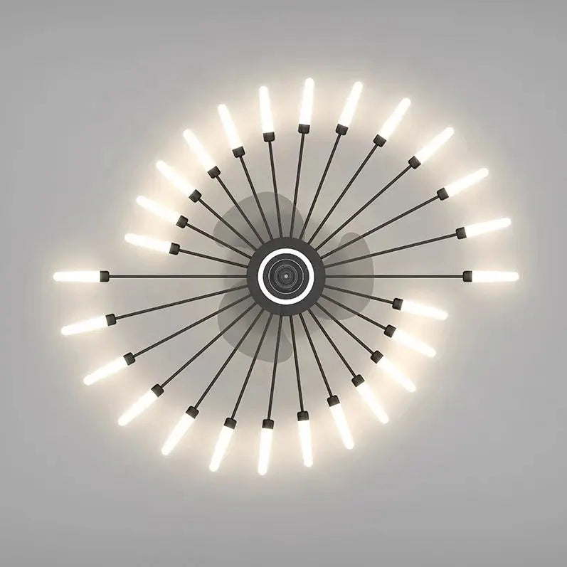 Nordic ceiling fan with light fireworks Bedroom invisible ceiling fan fashion chandelier lighting living room ceiling fan lights by Zhongsan | Souqify