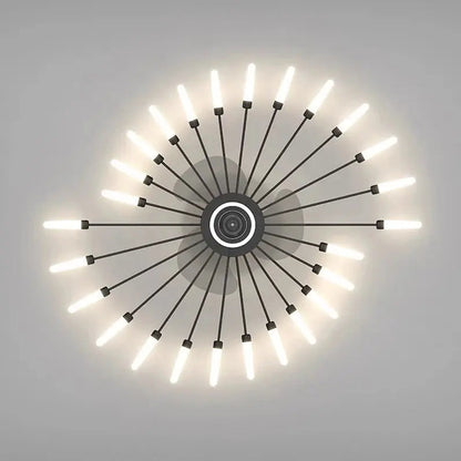Nordic ceiling fan with light fireworks Bedroom invisible ceiling fan fashion chandelier lighting living room ceiling fan lights by Zhongsan | Souqify