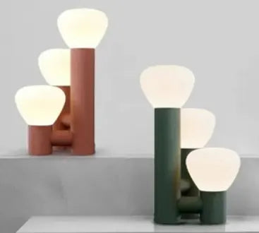 Nordic creative minimalist designer model room hotel living room bedroom children's room study color three-headed table lamp by Zhongsan | Souqify