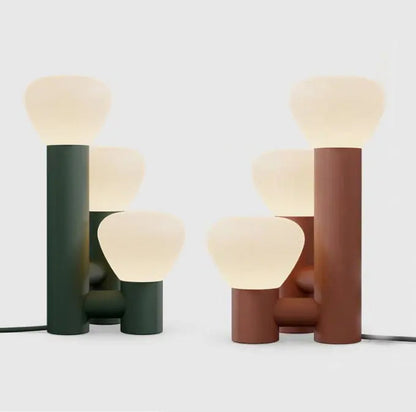 Nordic creative minimalist designer model room hotel living room bedroom children's room study color three-headed table lamp by Zhongsan | Souqify