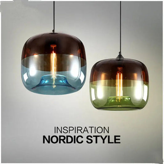 Nordic Creative Personality Stained Glass lighting Restaurant Lamps Single Head Bar Chandelier by Zhongsan | Souqify