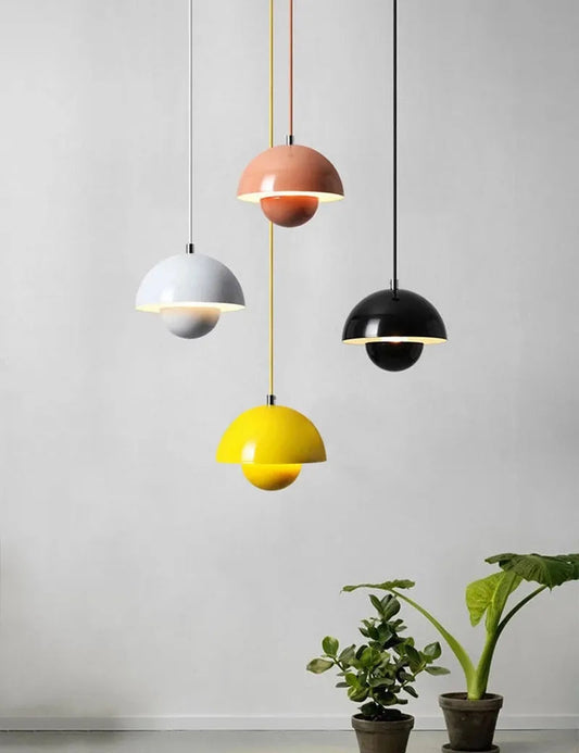 Nordic Design Dining Lighting Pendant Lights Fixtures Colorful Led Hanging Lamp for Kitchen Bar Decoration White Black by Zhongsan | Souqify