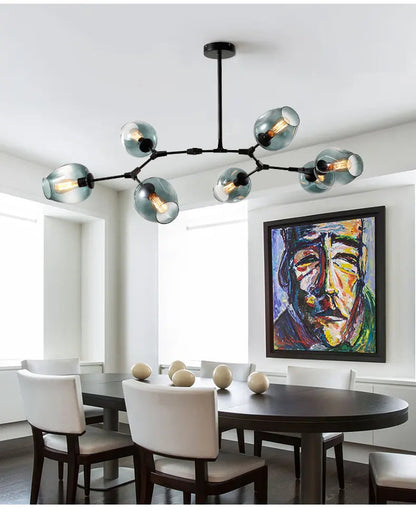 Nordic Designer Chandelier Simple Modern Art Creative Personality Ceiling Pendant Lamp Iron Home Decoration Light Fixture by Zhongsan | Souqify