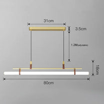 Nordic Dining Table Restaurant Hanging Lights Minimalist Dining Room Led Pendant Lights Modern Minimalist Tube Line Pendant Lamp by Zhongsan | Souqify