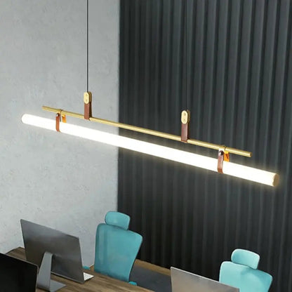 Nordic Dining Table Restaurant Hanging Lights Minimalist Dining Room Led Pendant Lights Modern Minimalist Tube Line Pendant Lamp by Zhongsan | Souqify