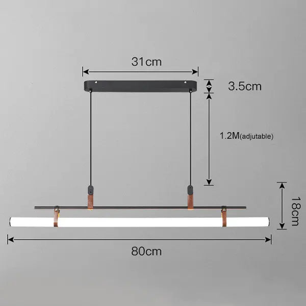 Nordic Dining Table Restaurant Hanging Lights Minimalist Dining Room Led Pendant Lights Modern Minimalist Tube Line Pendant Lamp by Zhongsan | Souqify