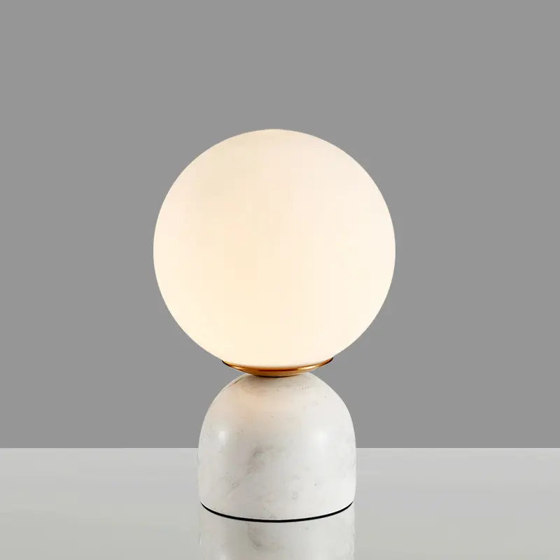 Nordic glass ball small table lamp simple modern light luxury marble children's room bedroom bedside lamp by Zhongsan | Souqify