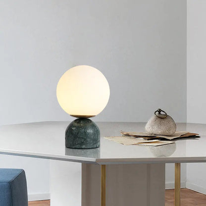 Nordic glass ball small table lamp simple modern light luxury marble children's room bedroom bedside lamp by Zhongsan | Souqify
