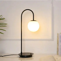 Nordic hotel guest room table lamp golden light luxury living room study bedroom bedside glass ball table lamp by Zhongsan | Souqify