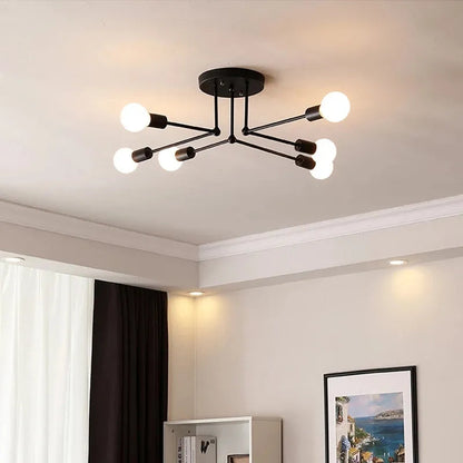 Nordic iron right angle ceiling lamp modern bedroom study black/white/Gold lamp simple living room ceiling lamp by Zhongsan | Souqify