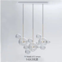 Nordic lamps creative personality LED living room restaurant magic bean molecule bubble glass chandelier by Zhongsan | Souqify