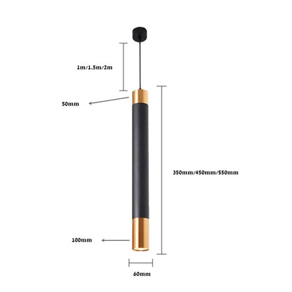 Nordic LED Ac220v 7w 12W Pendant Lamp Long Tube Decoration Cylinder Pipe Light Lamp Light Living Room Kitchen Modern by Zhongsan | Souqify