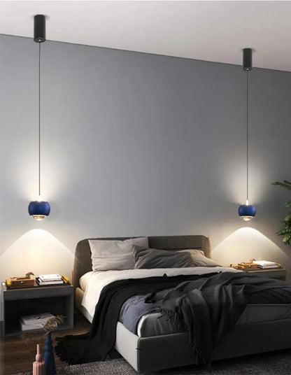 Nordic LED Bedroom Chandelier Modern Gold Black Pendant Lights Telescopic Wire Dining Room Restaurant Bar Decor Hanging Lamp by Zhongsan | Souqify