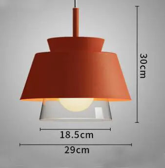 Nordic Macaron hanging pendant lights modern wrought iron colorful Frosted lampshades restaurant cafe aisle bar glass droplight by Zhongsan | Souqify