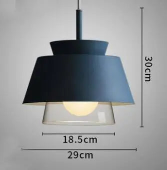 Nordic Macaron hanging pendant lights modern wrought iron colorful Frosted lampshades restaurant cafe aisle bar glass droplight by Zhongsan | Souqify
