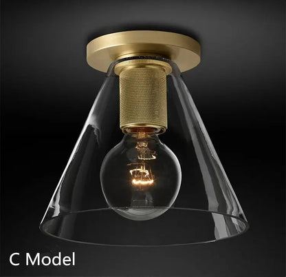 Nordic minimalist corridor aisle stairwell mini ceiling lamp designer creative personality glass ceiling lamp by Zhongsan | Souqify