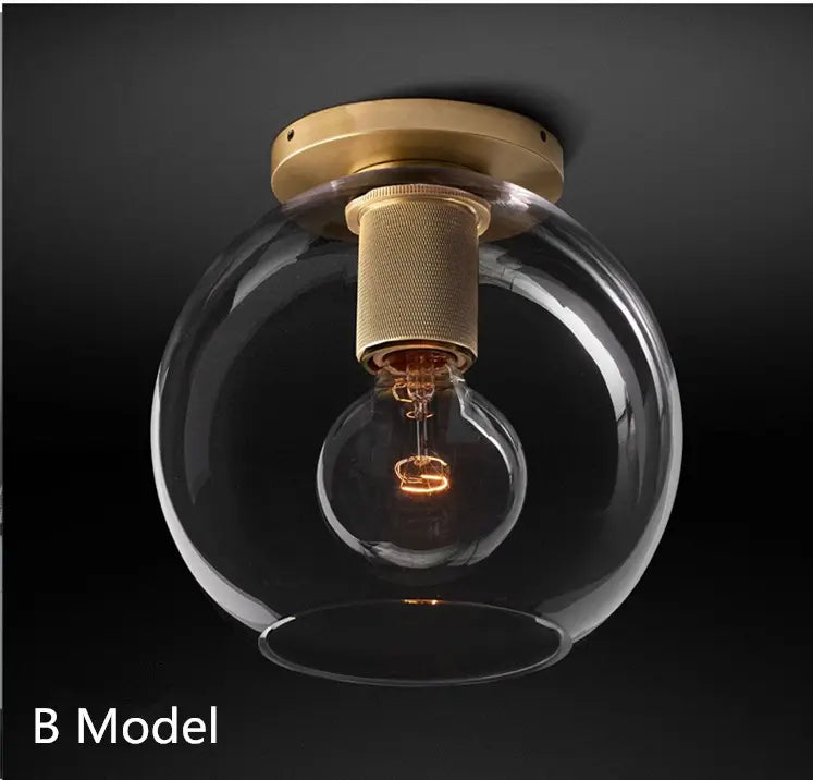 Nordic minimalist corridor aisle stairwell mini ceiling lamp designer creative personality glass ceiling lamp by Zhongsan | Souqify