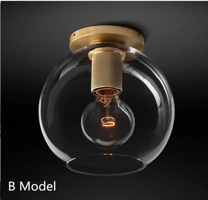Nordic minimalist corridor aisle stairwell mini ceiling lamp designer creative personality glass ceiling lamp by Zhongsan | Souqify