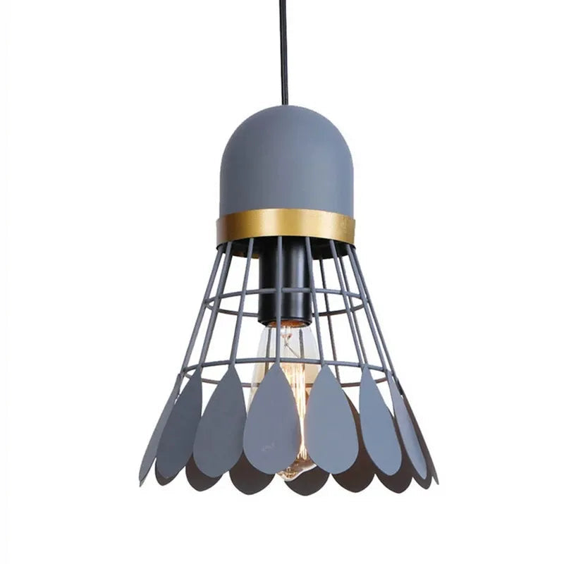 Nordic minimalist creative wrought iron badminton restaurant loft pendant light bar table bedroom bedside balcony fixture by Zhongsan | Souqify
