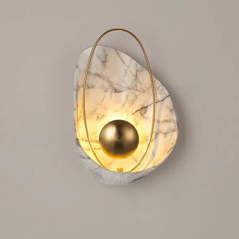 Nordic minimalist shell light luxury bedroom bedside living room decoration wall lamp designer background wall lamp by Zhongsan | Souqify