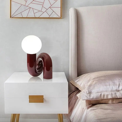 Nordic Modern Bedroom Desk Lamp Simple Creative Living Room Sample Room Hotel Children's room Resin Bed Decoration Table Lamp by Zhongsan | Souqify