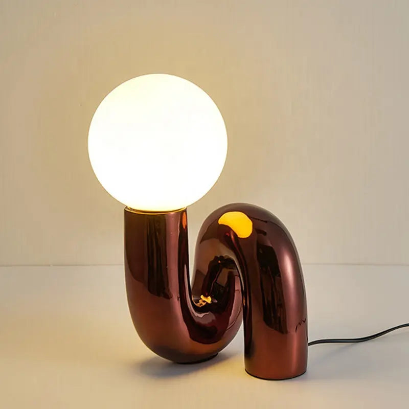 Nordic Modern Bedroom Desk Lamp Simple Creative Living Room Sample Room Hotel Children's room Resin Bed Decoration Table Lamp by Zhongsan | Souqify