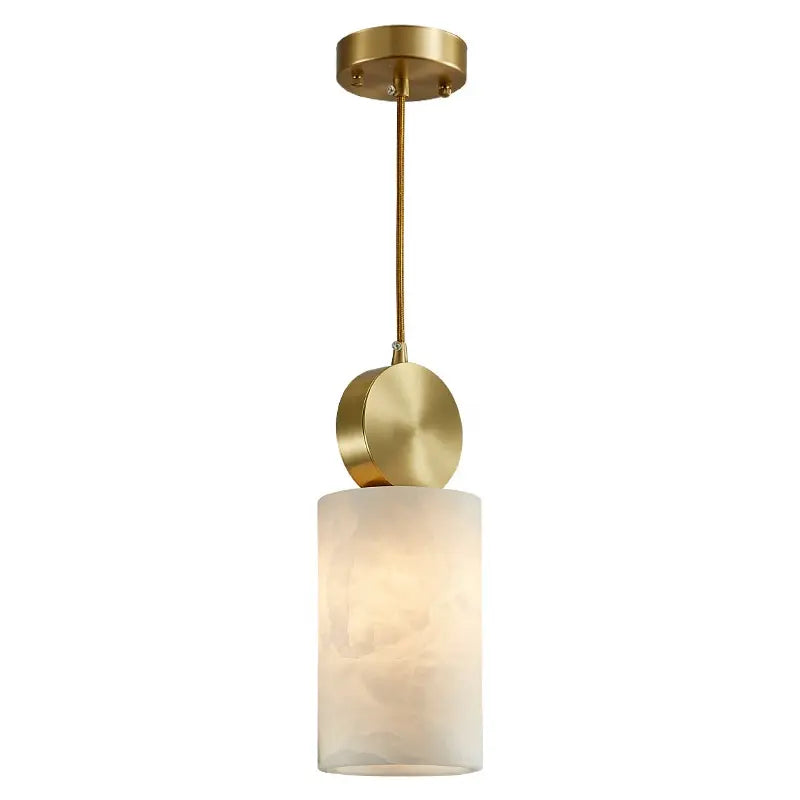 Nordic Modern Copper Marble Light Luxury Pendant Light For Bedroom Restaurant Bedside Lamp Creative Simple Small Chandelier by Zhongsan | Souqify