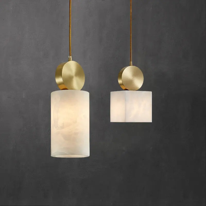 Nordic Modern Copper Marble Light Luxury Pendant Light For Bedroom Restaurant Bedside Lamp Creative Simple Small Chandelier by Zhongsan | Souqify