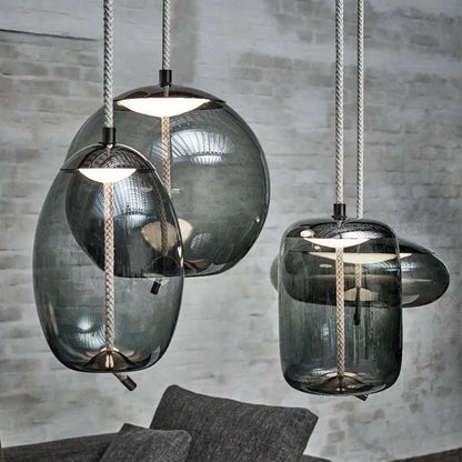 Nordic Modern Globe Industrial Decor LED Lighting Fixtures For Kitchen Restaurant Hanging Pendant Light Glass Chandelier by Zhongsan | Souqify