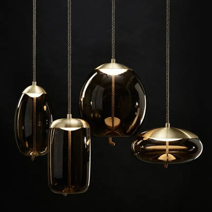Nordic Modern Globe Industrial Decor LED Lighting Fixtures For Kitchen Restaurant Hanging Pendant Light Glass Chandelier by Zhongsan | Souqify