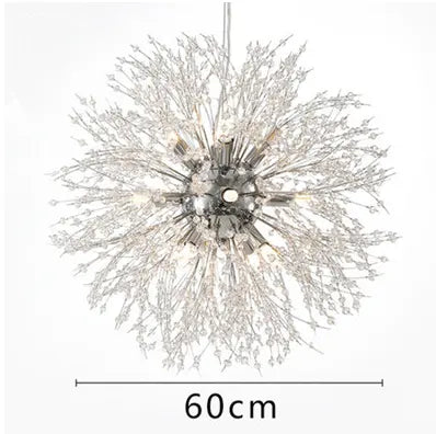 Nordic modern light luxury dandelion chandelier restaurant lighting living room master bedroom creative crystal lighting by Zhongsan | Souqify