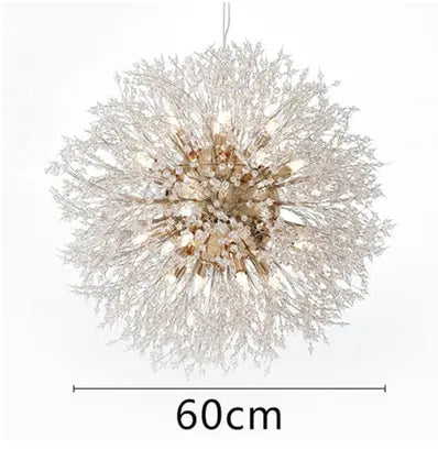 Nordic modern light luxury dandelion chandelier restaurant lighting living room master bedroom creative crystal lighting by Zhongsan | Souqify