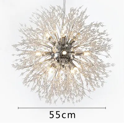 Nordic modern light luxury dandelion chandelier restaurant lighting living room master bedroom creative crystal lighting by Zhongsan | Souqify