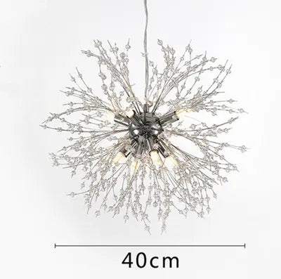 Nordic modern light luxury dandelion chandelier restaurant lighting living room master bedroom creative crystal lighting by Zhongsan | Souqify