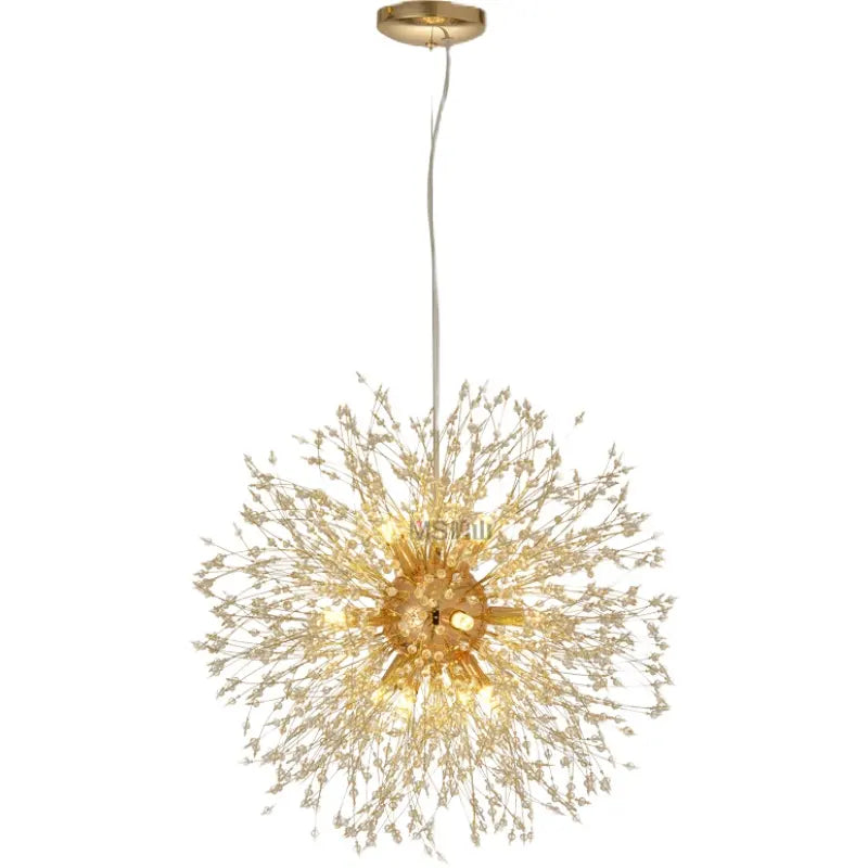 Nordic modern light luxury dandelion chandelier restaurant lighting living room master bedroom creative crystal lighting by Zhongsan | Souqify