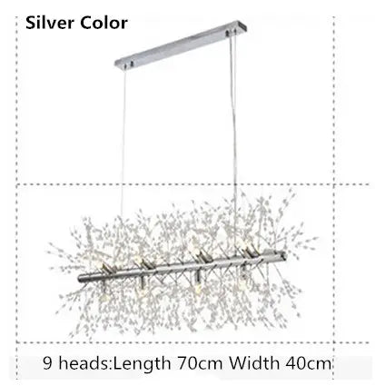 Nordic modern light luxury dandelion chandelier restaurant lighting living room master bedroom creative crystal lighting by Zhongsan | Souqify