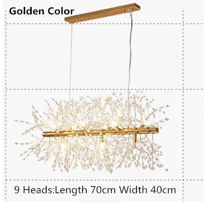 Nordic modern light luxury dandelion chandelier restaurant lighting living room master bedroom creative crystal lighting by Zhongsan | Souqify