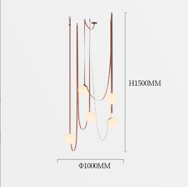 Nordic modern minimalist duplex building lotf stairwell wabi-sabi style designer villa belt living room dining room chandelier by Zhongsan | Souqify