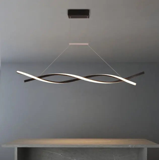 Nordic modern minimalist restaurant chandelier bar table lamps hotel front desk studio chandelier led strip lamp by Zhongsan | Souqify