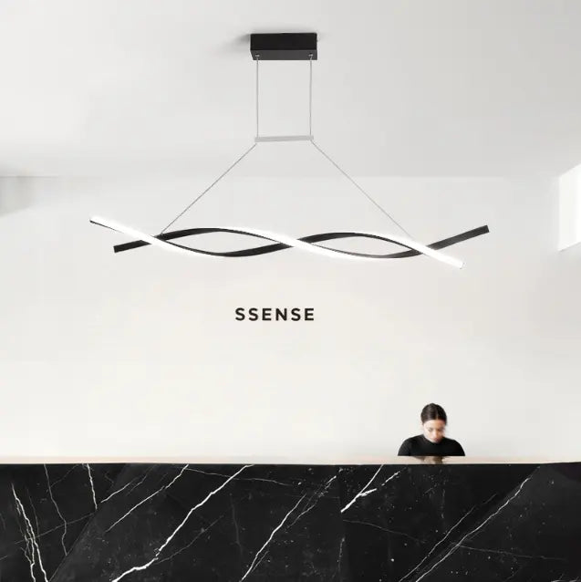 Nordic modern minimalist restaurant chandelier bar table lamps hotel front desk studio chandelier led strip lamp by Zhongsan | Souqify