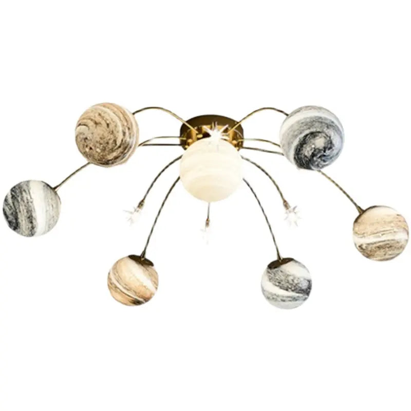 Nordic modern planet lamp wandering earth glass lamp simple space children's room bedroom room ceiling lamp by Zhongsan | Souqify