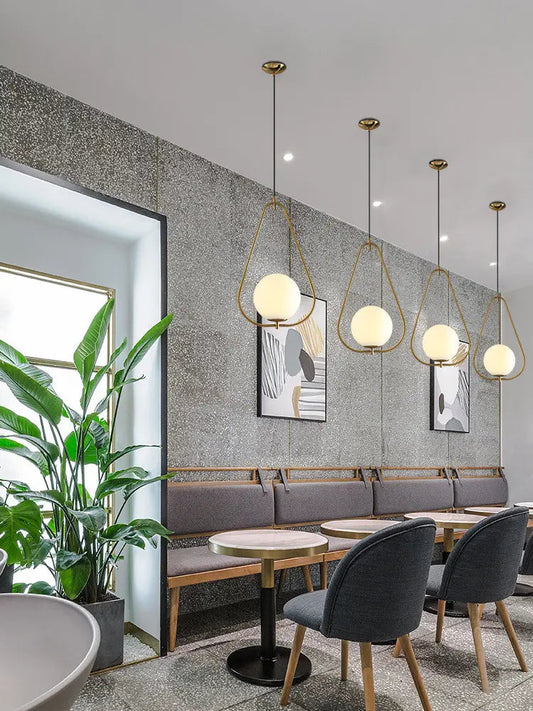 Nordic postmodern simple chandelier living room creative personality glass ball dining room bedroom bedside small chandelier by Zhongsan | Souqify