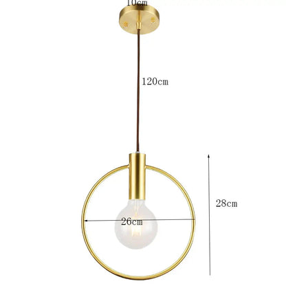Nordic restaurant brass chandelier bar counter chandelier simple bedroom bedside balcony study room lamps by Zhongsan | Souqify