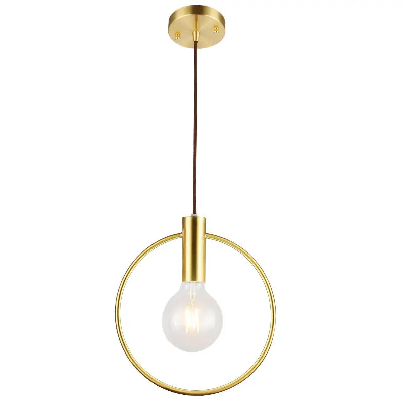 Nordic restaurant brass chandelier bar counter chandelier simple bedroom bedside balcony study room lamps by Zhongsan | Souqify