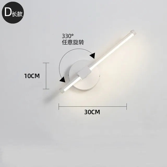 Nordic Rotatable Led Wall Lamp White/Black Metal Wall Lights Bedroom Bedside lamp Living Room Sconce Corridor Decor Luminaire by Zhongsan | Souqify