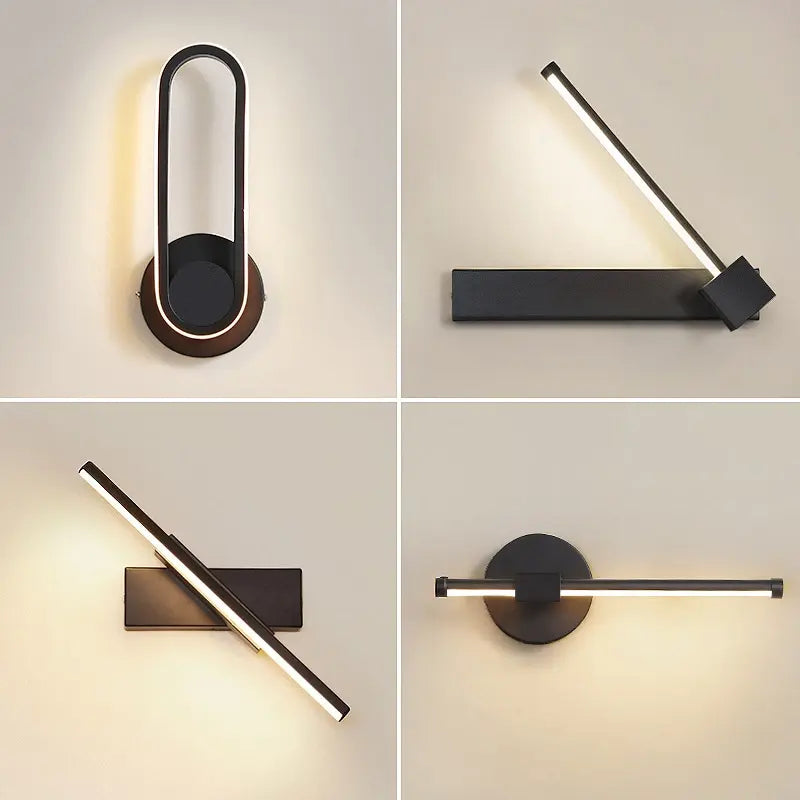 Nordic Rotatable Led Wall Lamp White/Black Metal Wall Lights Bedroom Bedside lamp Living Room Sconce Corridor Decor Luminaire by Zhongsan | Souqify