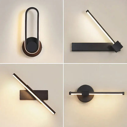 Nordic Rotatable Led Wall Lamp White/Black Metal Wall Lights Bedroom Bedside lamp Living Room Sconce Corridor Decor Luminaire by Zhongsan | Souqify