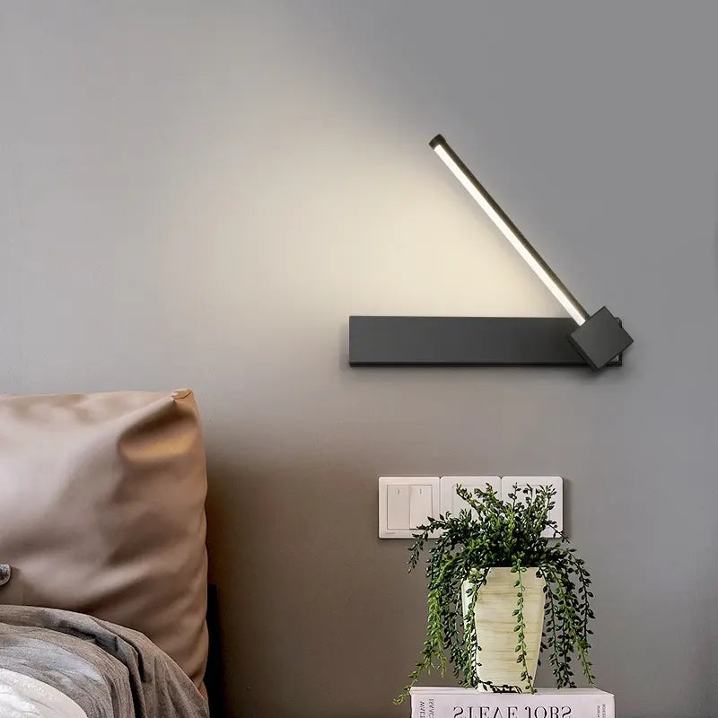 Nordic Rotatable Led Wall Lamp White/Black Metal Wall Lights Bedroom Bedside lamp Living Room Sconce Corridor Decor Luminaire by Zhongsan | Souqify