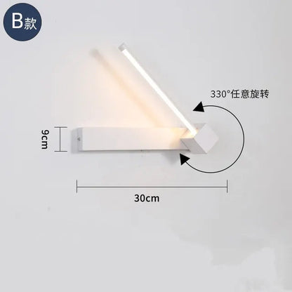 Nordic Rotatable Led Wall Lamp White/Black Metal Wall Lights Bedroom Bedside lamp Living Room Sconce Corridor Decor Luminaire by Zhongsan | Souqify
