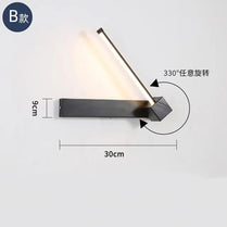 Nordic Rotatable Led Wall Lamp White/Black Metal Wall Lights Bedroom Bedside lamp Living Room Sconce Corridor Decor Luminaire by Zhongsan | Souqify